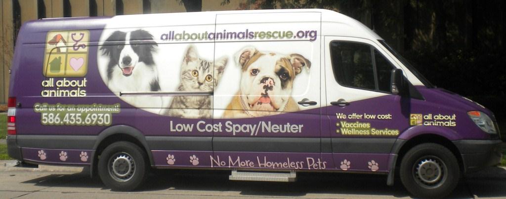 Schedule a Warren Transport Van for Spay/Neuter | All About Animals Rescue  Michigan